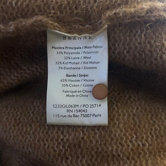 🔥SOLD🔥La Maille Sezane Long Sleeve Metallic Foil Dotted Women Sweater Cardigan - Picture 6 of 7